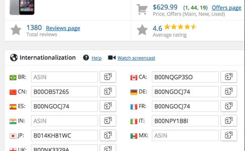 Configuring the internationalization feature of ASA2 for the Amazon Product Advertising API