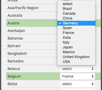 Setting which country of theAmazon Product Advertising API visitors should be redirected to